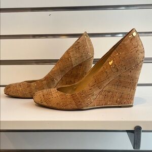 C. Wonder Cork Tan Wedges - 9.5
